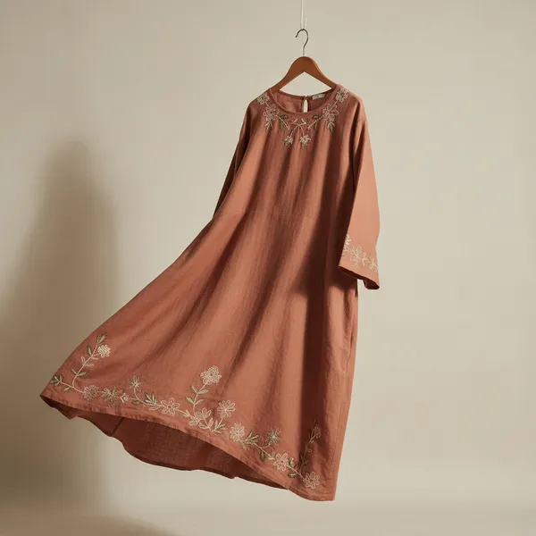 Vestido Lino Artesanal Colección Primavera